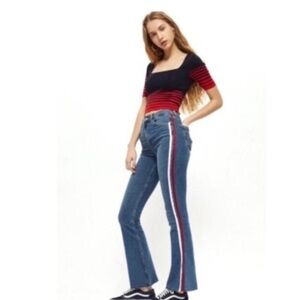 TOPSHOP MOTO Side Striped Flared Jamie Brand New!